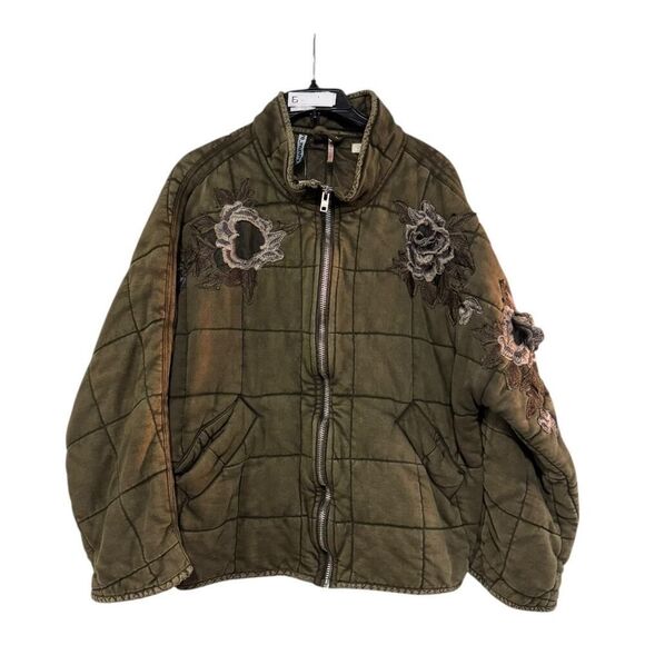 Free People x Tricia Fix Upcycled Quilted Jacket - S - Picture 5 of 8